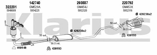 Klarius 391279E Exhaust system 391279E