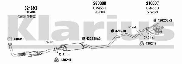 Klarius 391282E Exhaust system 391282E