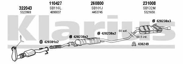 Klarius 750170E Exhaust system 750170E