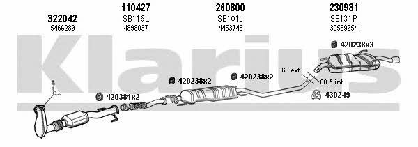 Klarius 750175E Exhaust system 750175E