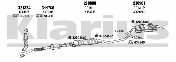 Klarius 750194E Exhaust system 750194E