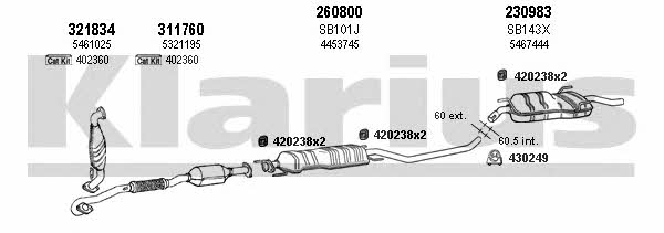 Klarius 750195E Exhaust system 750195E