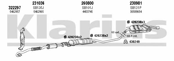 Klarius 750227E Exhaust system 750227E