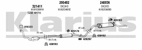 Klarius 780015E Exhaust system 780015E