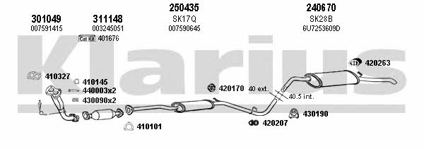 Klarius 780024E Exhaust system 780024E