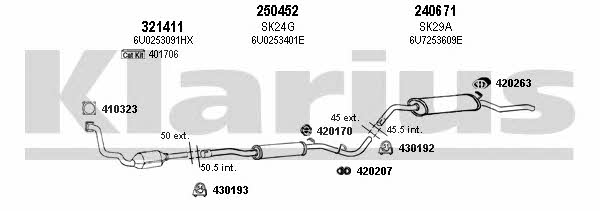 Klarius 780026E Exhaust system 780026E