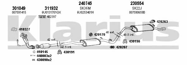 Klarius 780030E Exhaust system 780030E