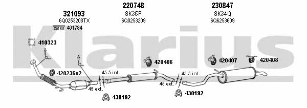 Klarius 780032E Exhaust system 780032E