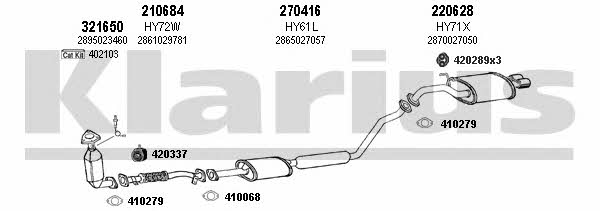 Klarius 450038E Exhaust system 450038E