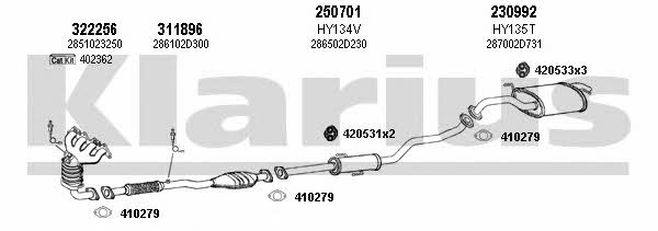 Klarius 450101E Exhaust system 450101E