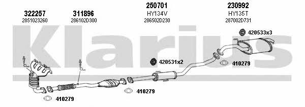 Klarius 450102E Exhaust system 450102E