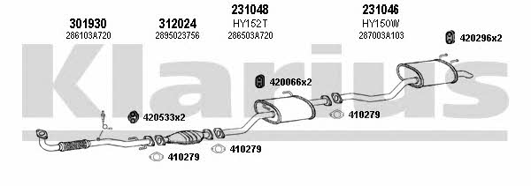 Klarius 450124E Exhaust system 450124E