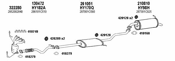  450163E Exhaust system 450163E