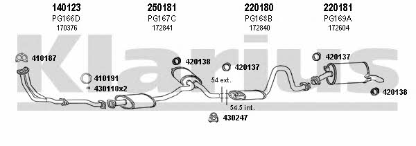 630091E Klarius Exhaust system