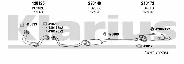 Klarius 630106E Exhaust system 630106E