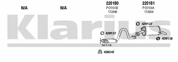 630114E Klarius Exhaust system