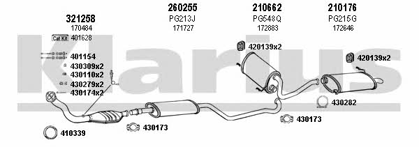 Klarius 630118E Exhaust system 630118E