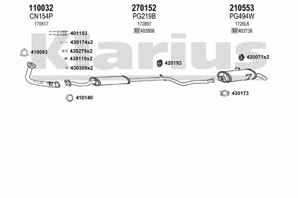 Klarius 630121E Exhaust system 630121E