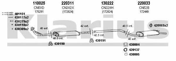 Klarius 630160E Exhaust system 630160E