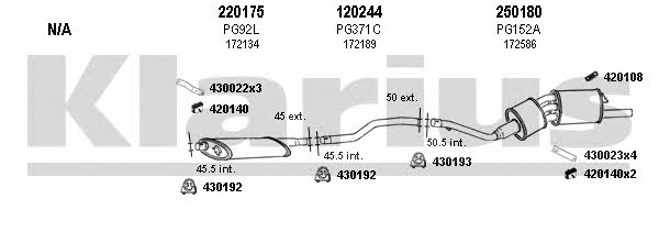 Klarius 630205E Exhaust system 630205E