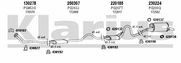 630270E Klarius Exhaust system