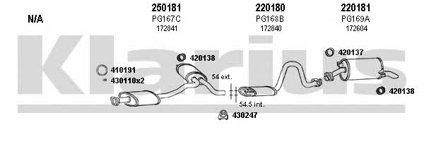 630271E Klarius Exhaust system