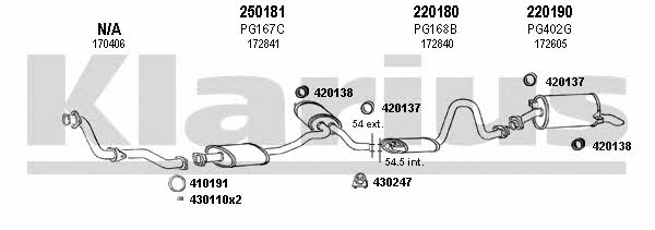 630273E Klarius Exhaust system