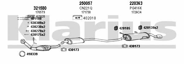 Klarius 630329E Exhaust system 630329E