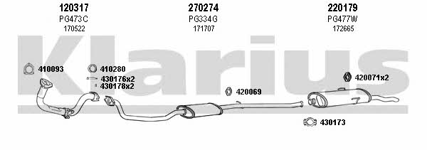 Klarius 630388E Exhaust system 630388E