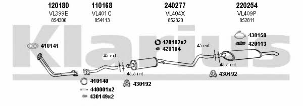 Klarius 391355E Exhaust system 391355E