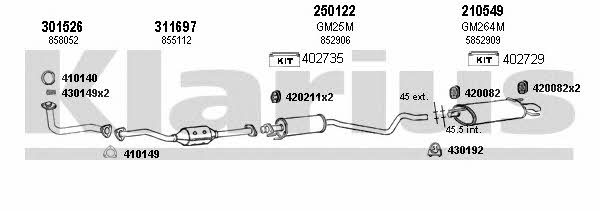 Klarius 391368E Exhaust system 391368E