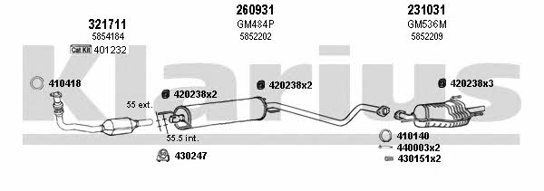  391408E Exhaust system 391408E