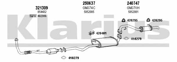 Klarius 391410E Exhaust system 391410E