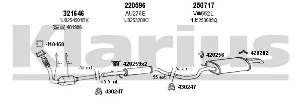 Klarius 780106E Exhaust system 780106E