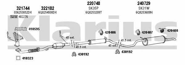 Klarius 780111E Exhaust system 780111E