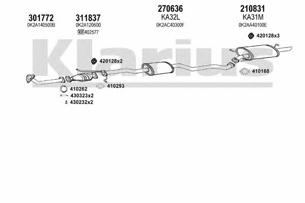 Klarius 500011E Exhaust system 500011E
