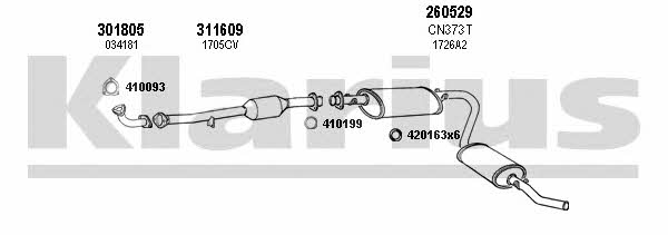 Klarius 630406E Exhaust system 630406E