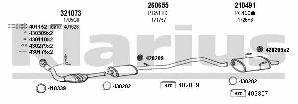 Klarius 630482E Exhaust system 630482E