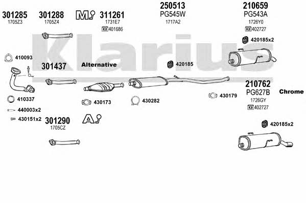 Klarius 630520E Exhaust system 630520E