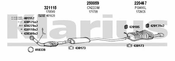 Klarius 630524E Exhaust system 630524E