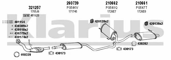 Klarius 630534E Exhaust system 630534E