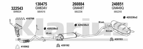 Klarius 391477E Exhaust system 391477E