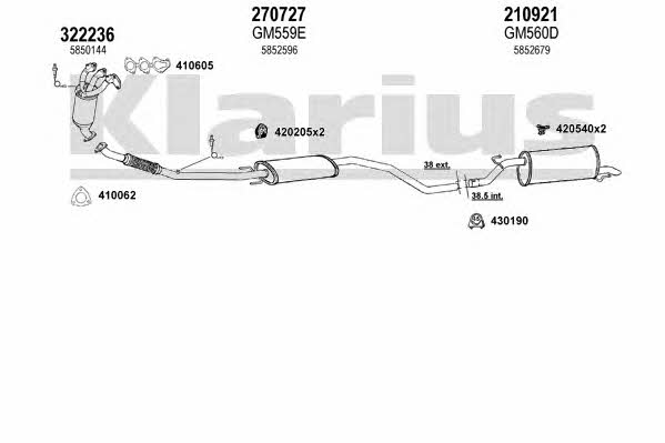 Klarius 391551E Exhaust system 391551E