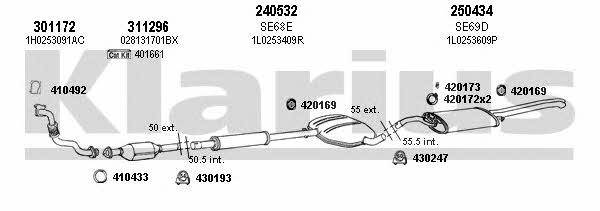 Klarius 790077E Exhaust system 790077E