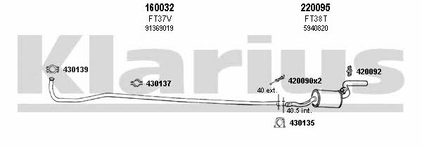 Klarius 790082E Exhaust system 790082E