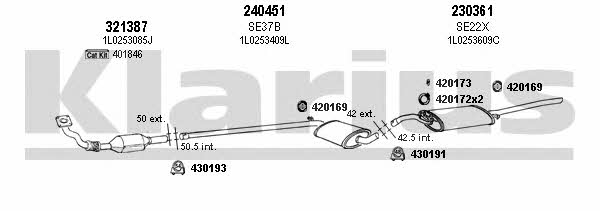 Klarius 790085E Exhaust system 790085E