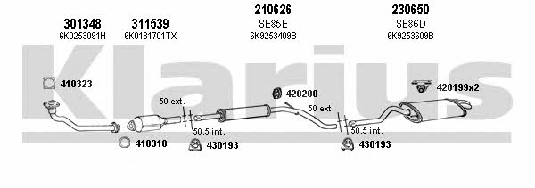 Klarius 790106E Exhaust system 790106E