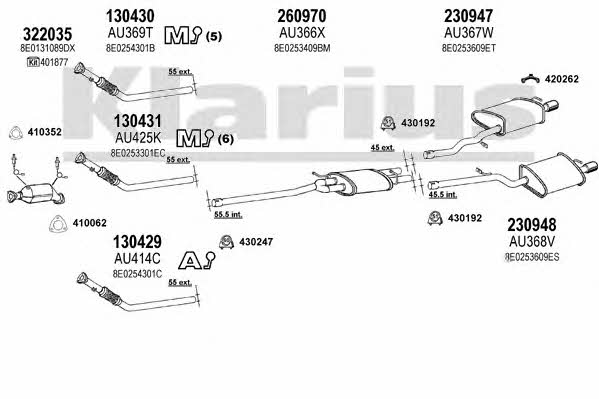 Klarius 940611E Exhaust system 940611E