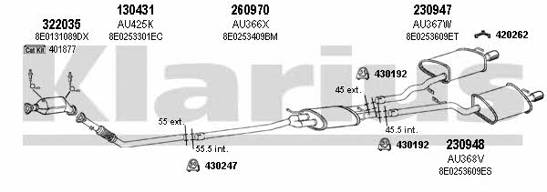 Klarius 940614E Exhaust system 940614E