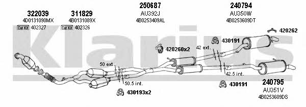 Klarius 940628E Exhaust system 940628E